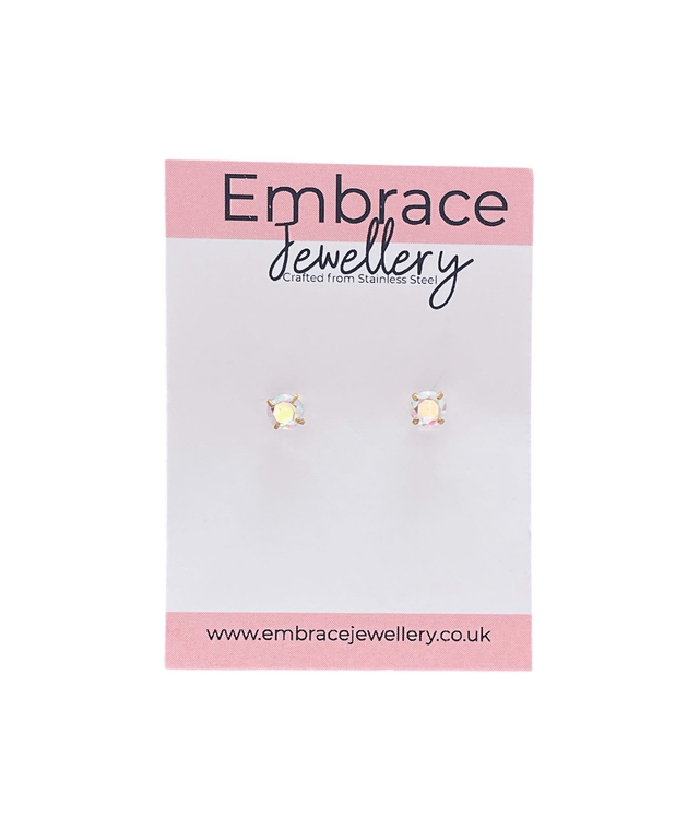 Iridescent Mini Comfort Back Studs