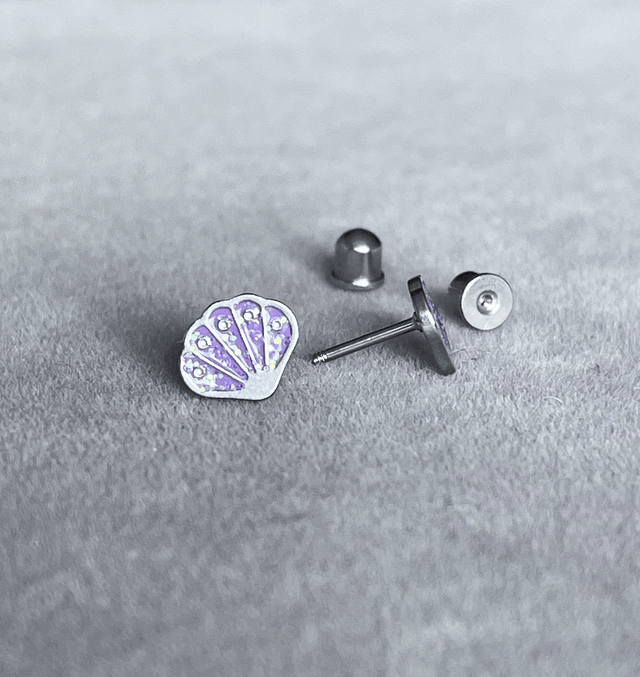 Shimmering Shell Comfort Back Studs