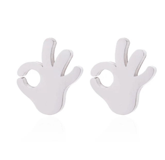'Okay' Hand Stud Earrings