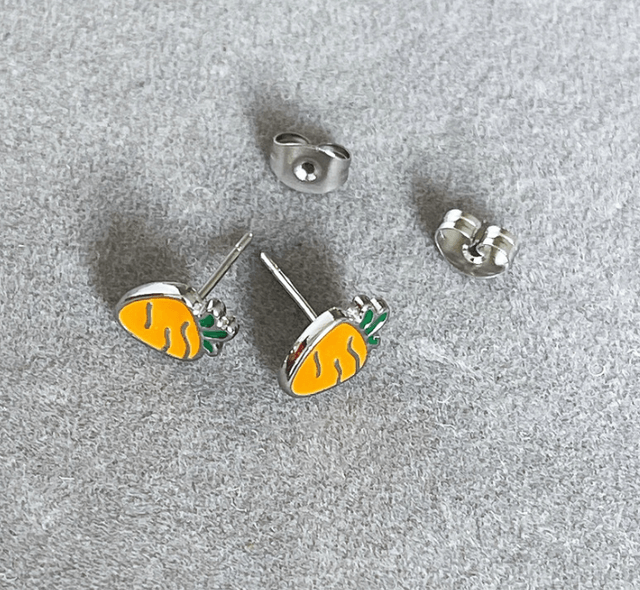Colourful Carrot Stud Earrings