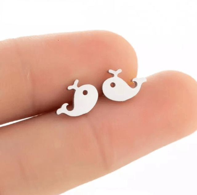Whale Stud Earrings