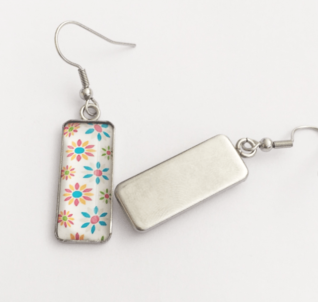 Colourful Flowers Drop Earrings