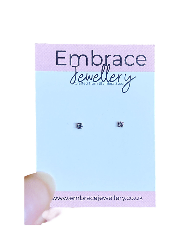 Tiny 2mm Soft Grey Mini Comfort Back Studs