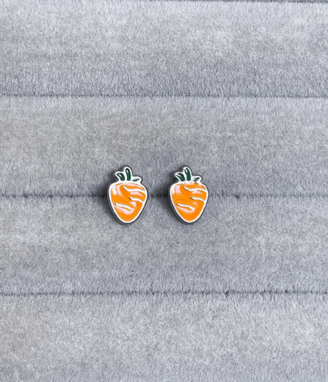 Colourful Carrot Stud Earrings