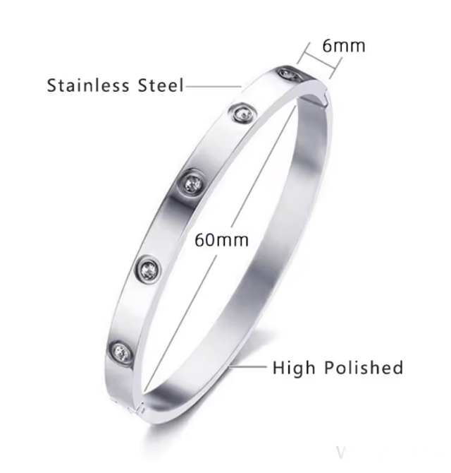 Crystal Bangle - Small Fit