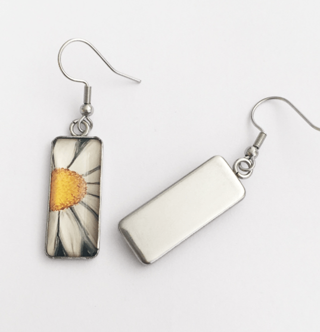 Daisy and Ladybird Drop Earrings