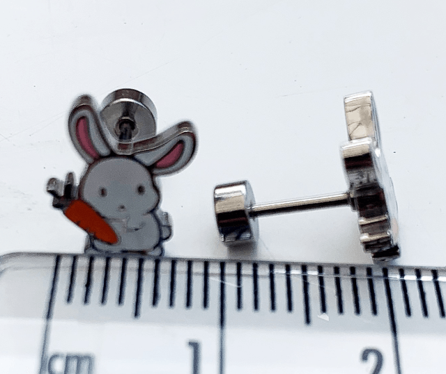 Cute Rabbit Comfort Back Stud Earrings