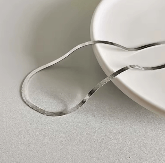 Stainless Steel Herringbone Necklace - 3mm