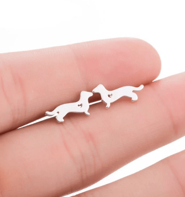 Sausage Dog Stud Earrings