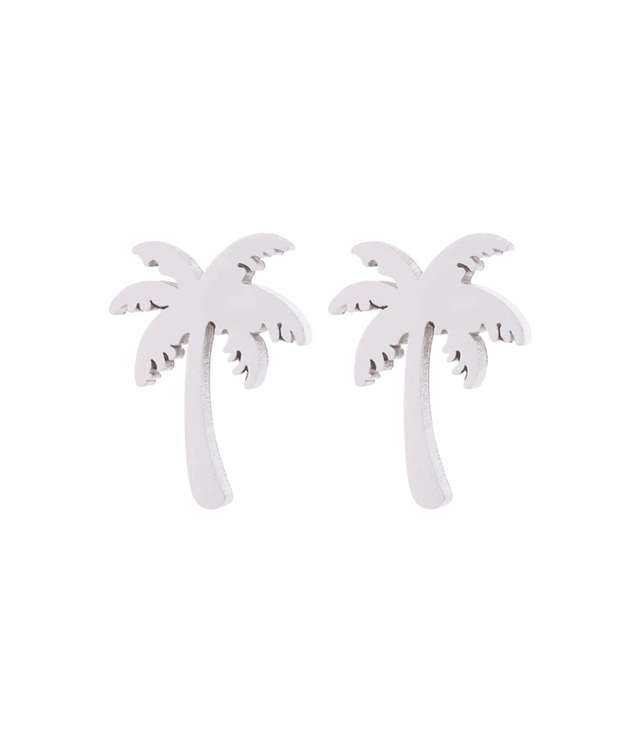 Palm Tree Stud Earrings