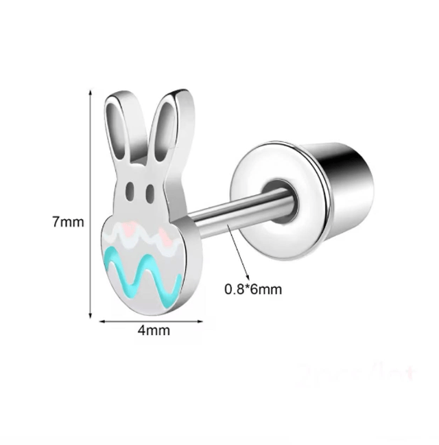 Rabbit in an Egg Mini Comfort Back Studs