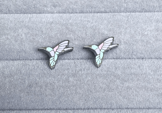 Hummingbird Comfort Back Stud Earrings