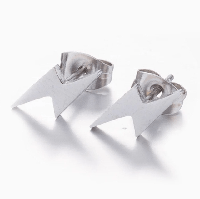 Lightening Bolt Stud Earrings