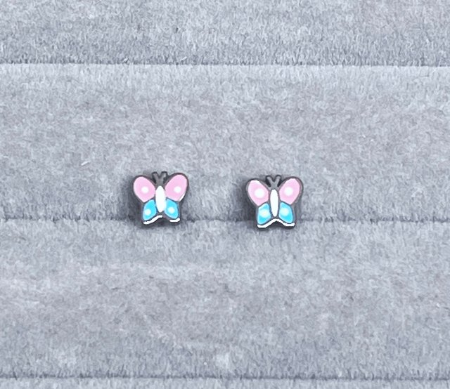 Butterfly Mini Comfort Back Stud Earrings 