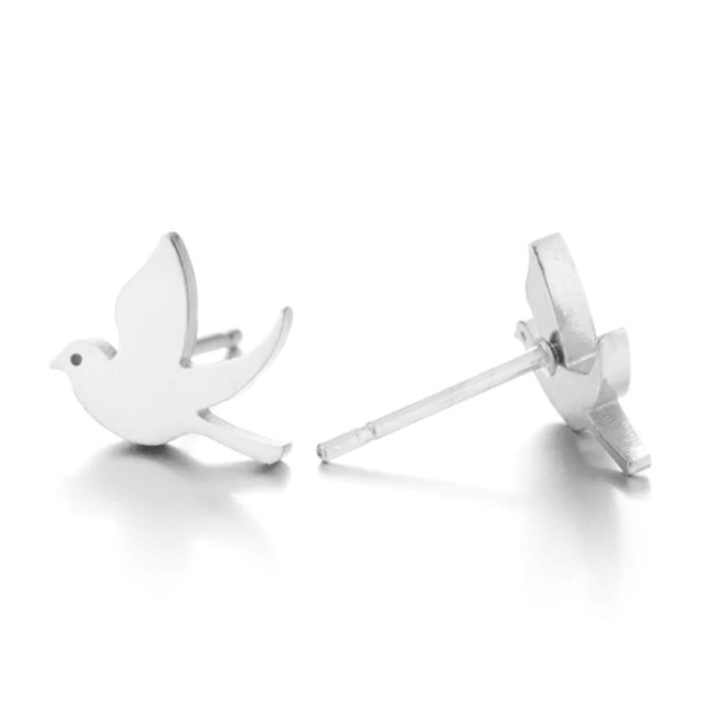 Flying Bird Stud Earrings