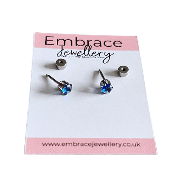 Dark Blue Mini Comfort Back Studs
