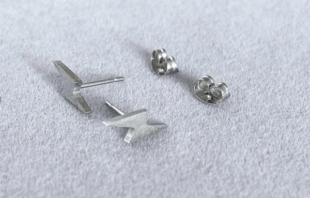 Lightening Bolt Stud Earrings