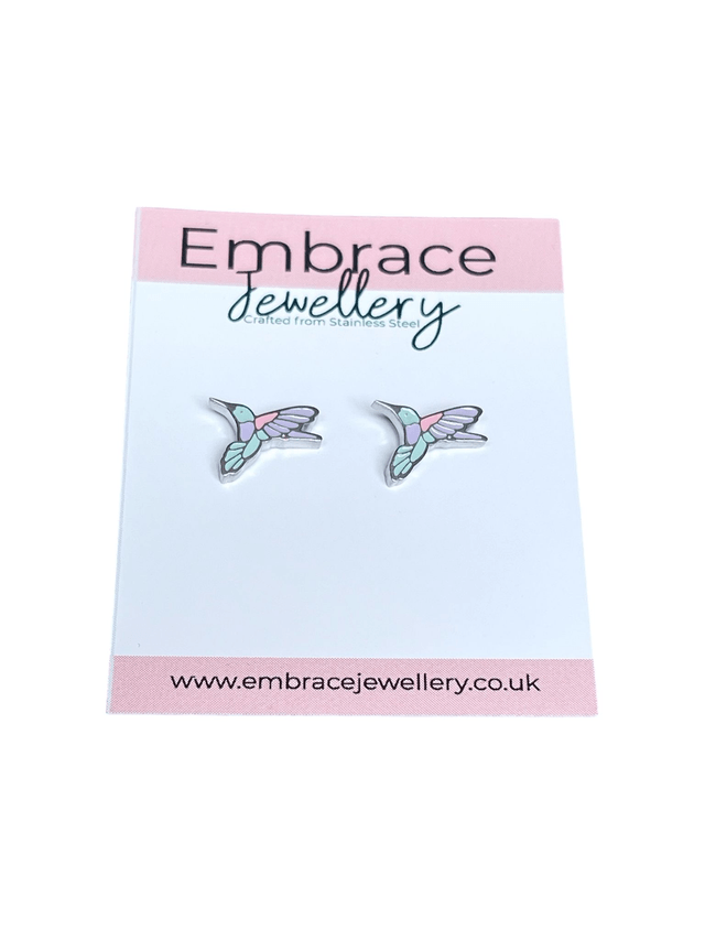 Hummingbird Comfort Back Stud Earrings
