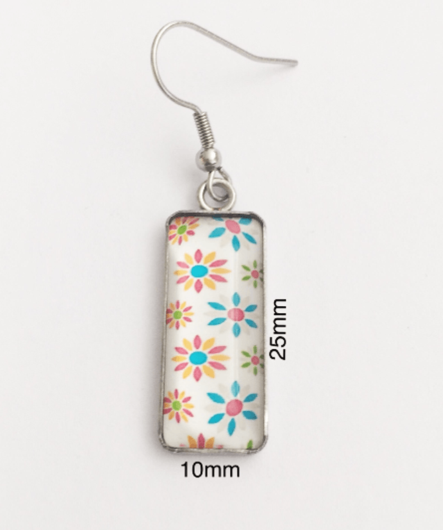 Colourful Flowers Drop Earrings