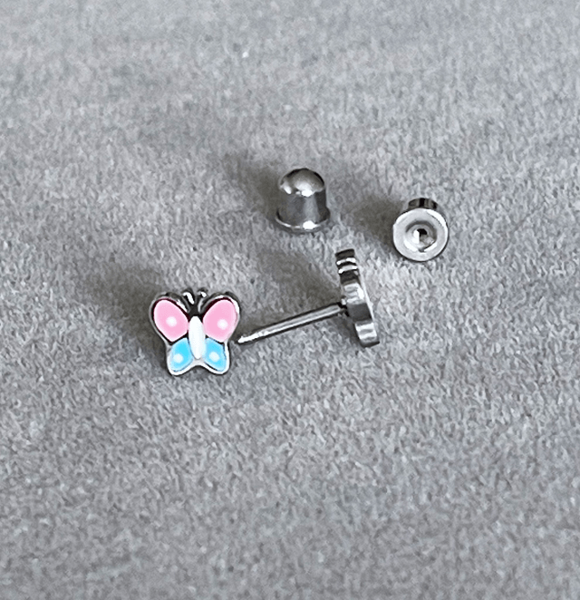 Butterfly Mini Comfort Back Stud Earrings 