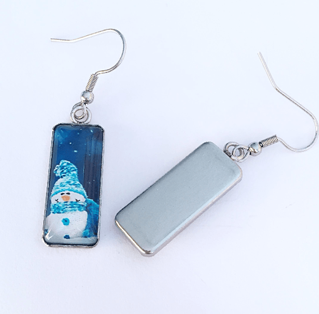 Snowman Drop Earrings