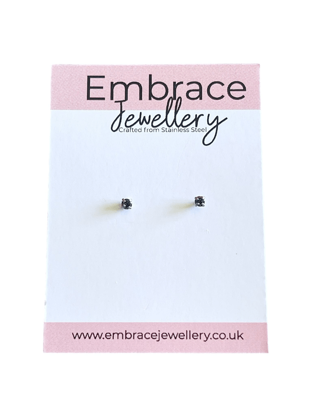 Tiny 2mm Soft Grey Mini Comfort Back Studs