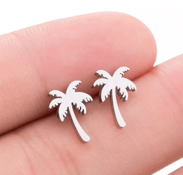 Palm Tree Stud Earrings