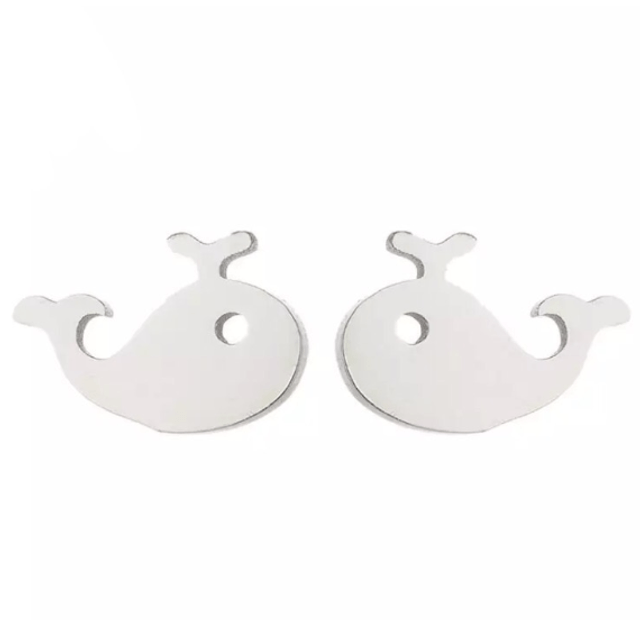 Whale Stud Earrings