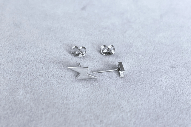 Lightening Bolt Stud Earrings