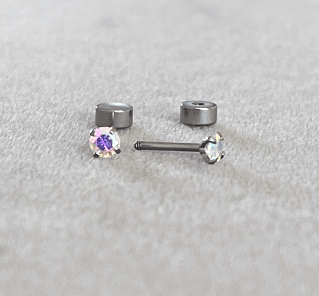 Iridescent Mini Comfort Back Studs
