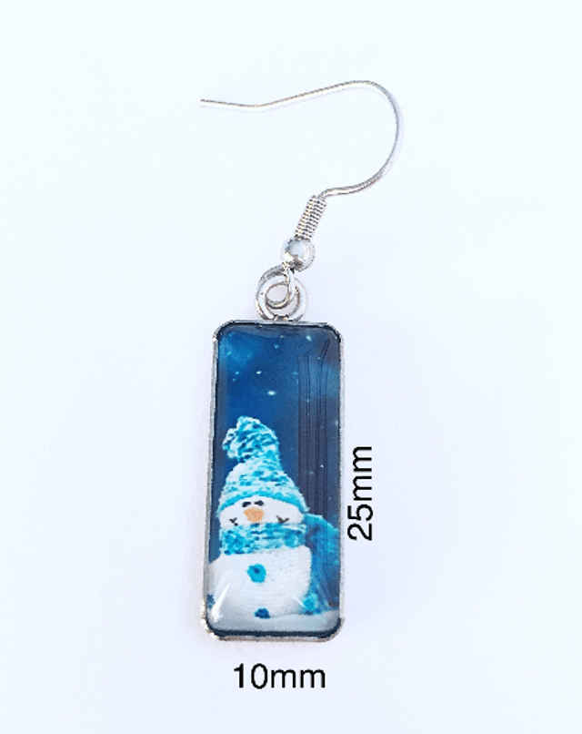 Snowman Drop Earrings