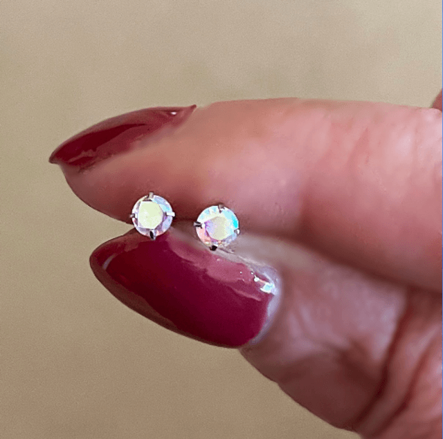 Iridescent Mini Comfort Back Studs