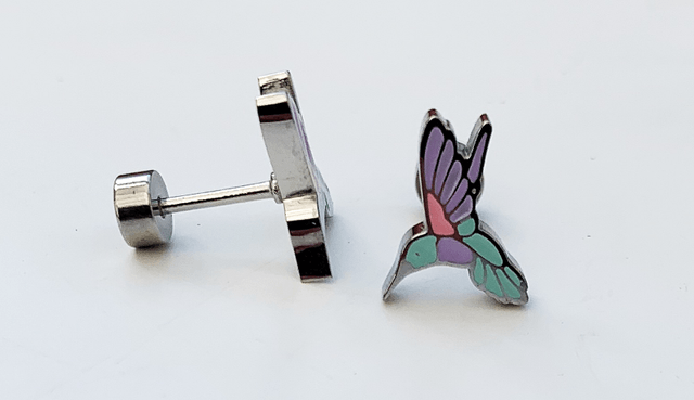 Hummingbird Comfort Back Stud Earrings