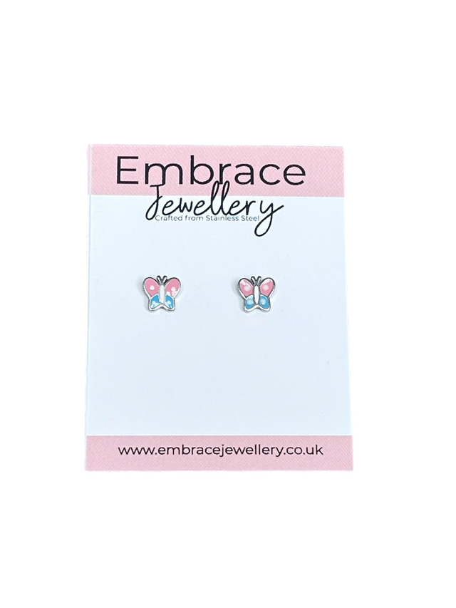 Butterfly Mini Comfort Back Stud Earrings 