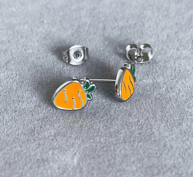 Colourful Carrot Stud Earrings