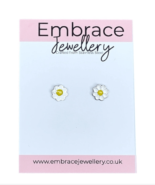 Daisy Mini Comfort Back Stud Earrings (yellow)