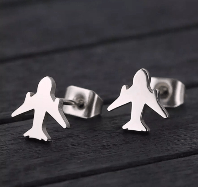 Plane Stud Earrings