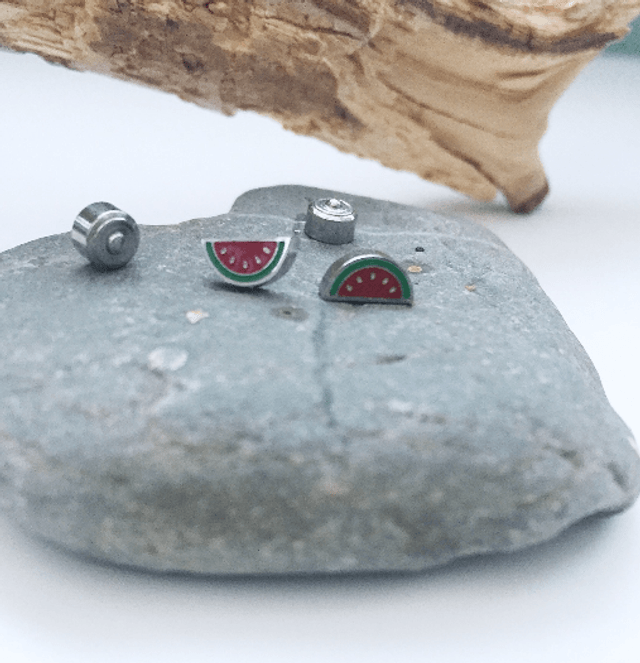 Watermelon Comfort Back Stud Earrings