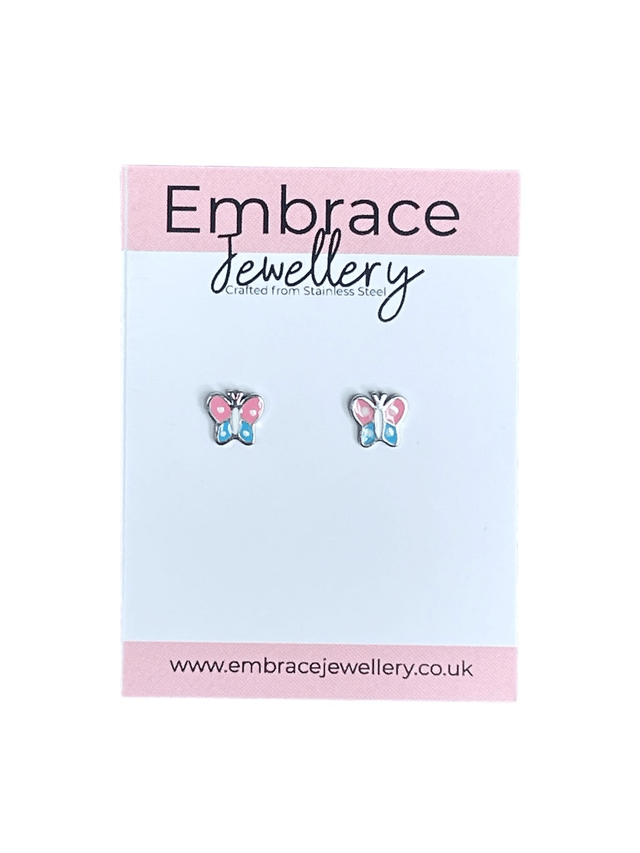 Butterfly Mini Comfort Back Stud Earrings 