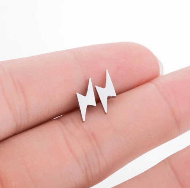 Lightening Bolt Stud Earrings