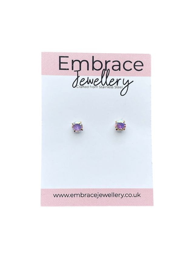 Iridescent Mini Comfort Back Studs