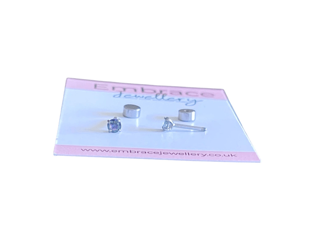 Delicate 3mm Soft Grey Mini Comfort Back Studs