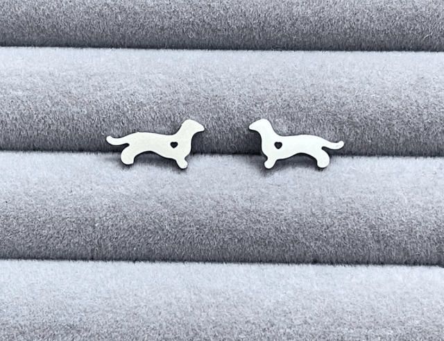 Sausage Dog Stud Earrings