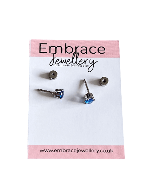 Dark Blue Mini Comfort Back Studs