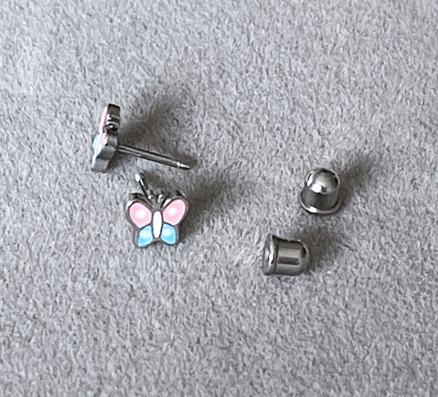 Butterfly Mini Comfort Back Stud Earrings 