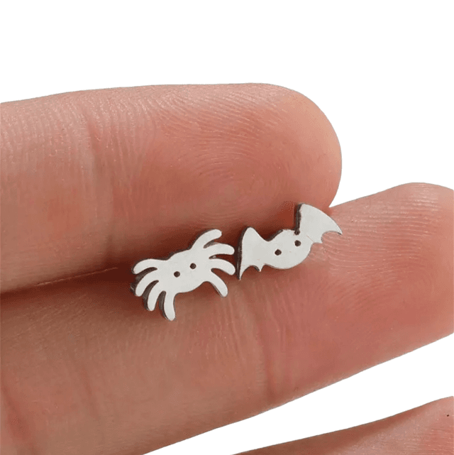 Spider &amp; Bat Stud Earrings