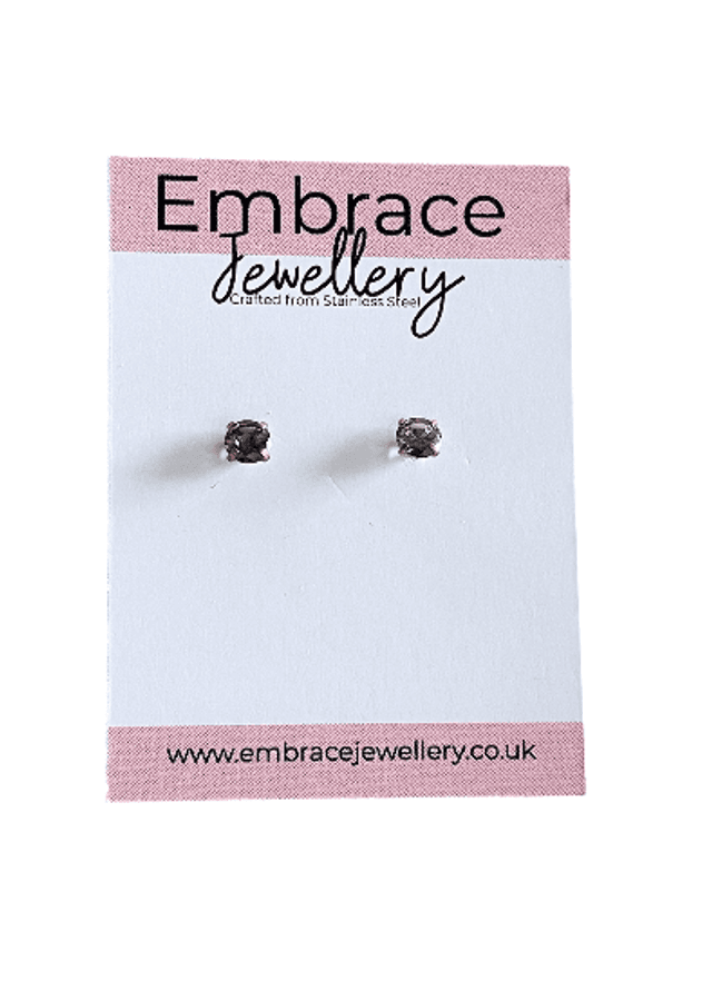 Dark Iridescent Mini Comfort Back Studs (gold plated stainless steel)