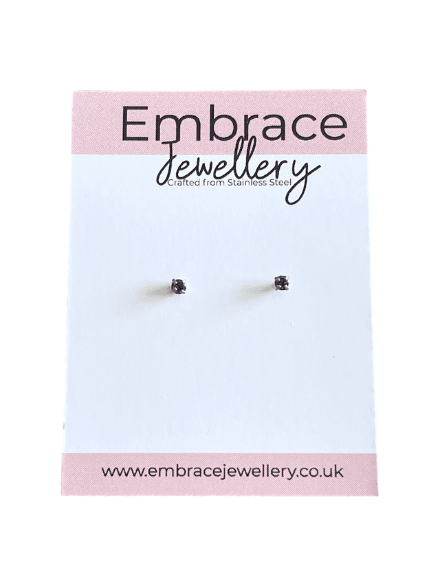 Tiny 2mm Soft Grey Mini Comfort Back Studs