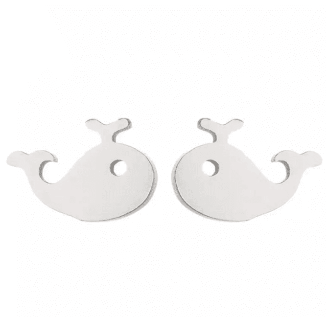 Whale Stud Earrings