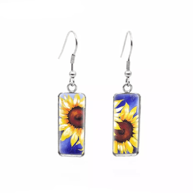 Sunflower Drop Earrings